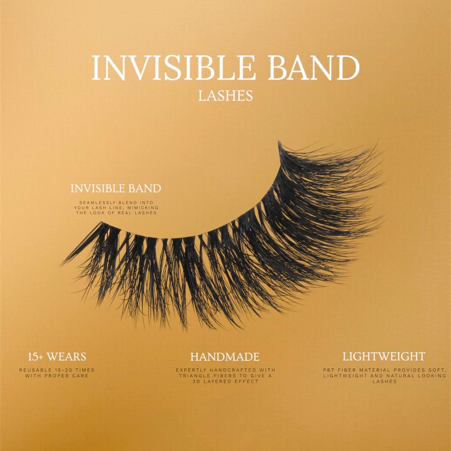 Aisha, the bold dramatic lash with full volume and an invisible band, delivering 15–20 wears of luxurious lash impact for statement-making eyes.