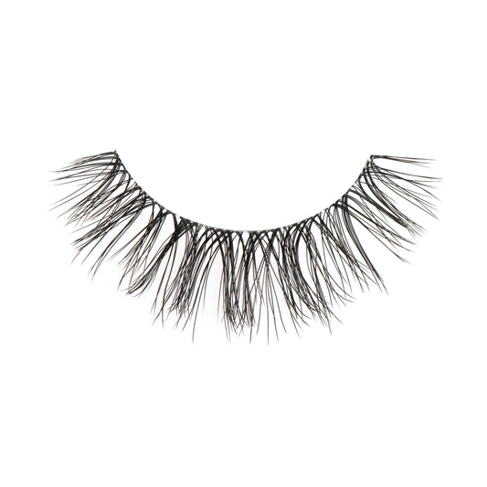 Fiza fluttery lashes showcasing bold yet natural volume for subtle glamour and eye enhancement.